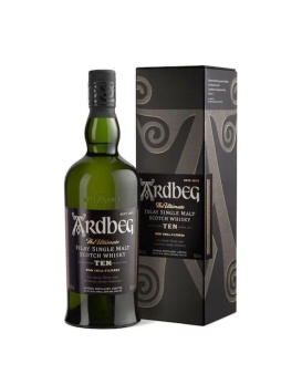 Whisky Ardbeg 10 Jahre Flasche in Hülle 46% 70cl