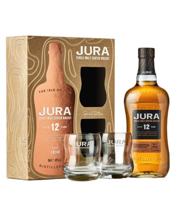 JURA 12 Jahre Geschenkset 2 Gläser 70cl 40%