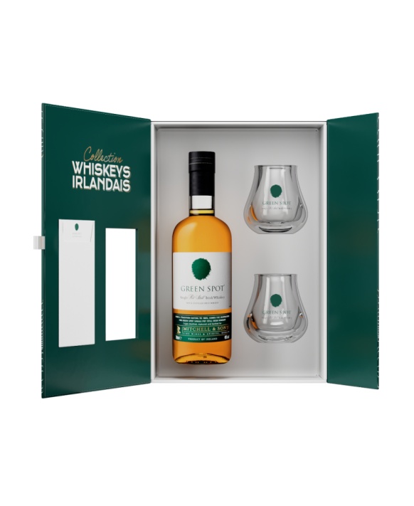 Coffret Green Spot + 2 Gläser 70cl 40%