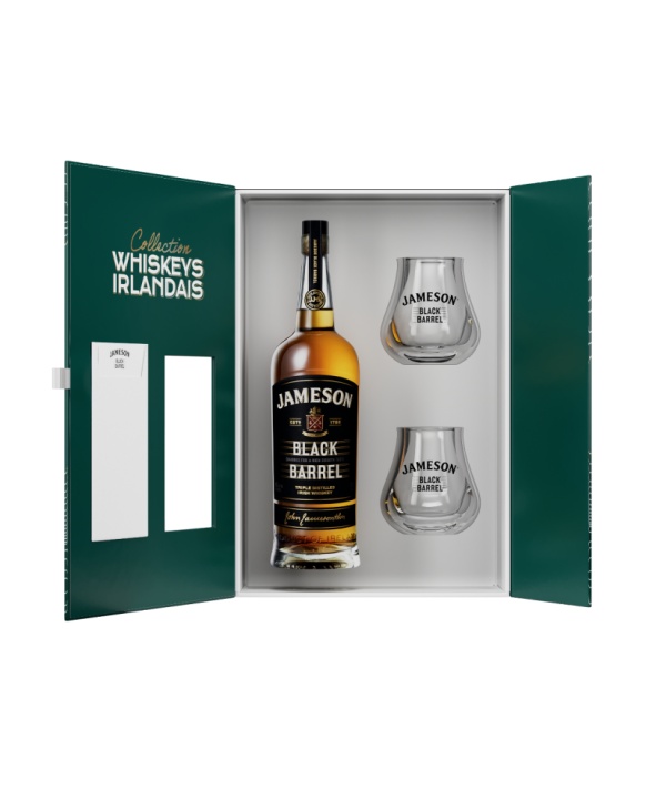 Jameson Black Barrel Geschenkset + 2 Gläser 70cl 40%