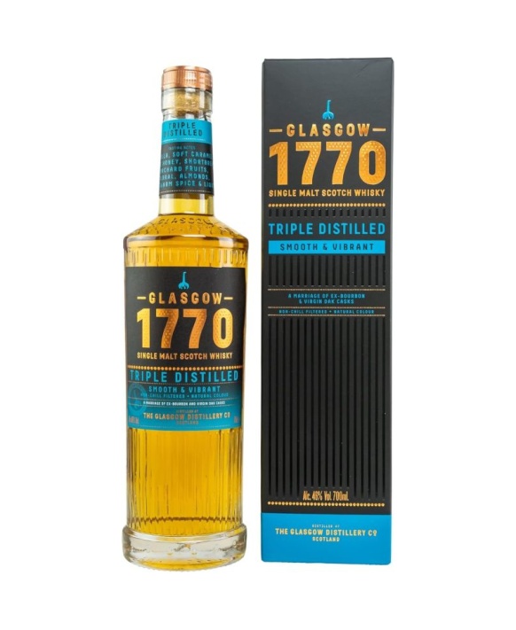 Whisky Glasgow 1770 Triple Distilled Sous Étui 70cl 46%