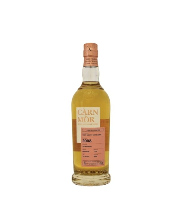 Whisky Càrn Mòr Glen Grant 13 Ans 2008 Rum Finish Sous Étui 70cl 47,5%