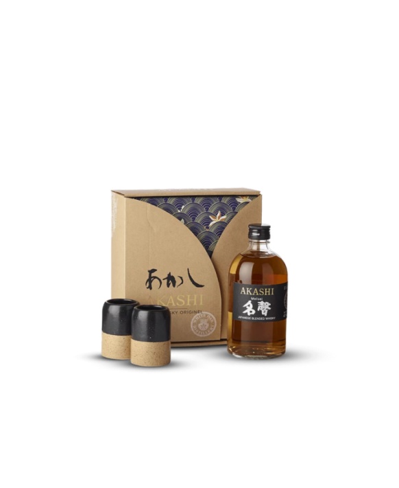 Whisky Coffret Akashi Meïsei (50Cl) + 2 Japanese Cups 50cl 40%