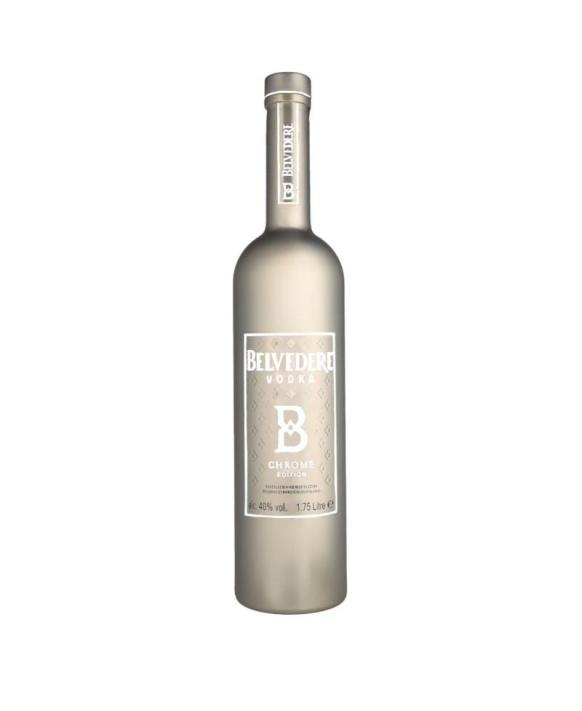 Belvedere Wodka Leuchtende Chromflasche 40% 70cl