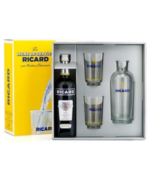 Coffret Ricard Lehanneur + 2 verres 70cl 45%