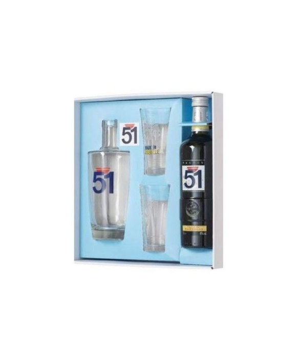 Coffret Pastis 51 + 2 verres 70cl 45%