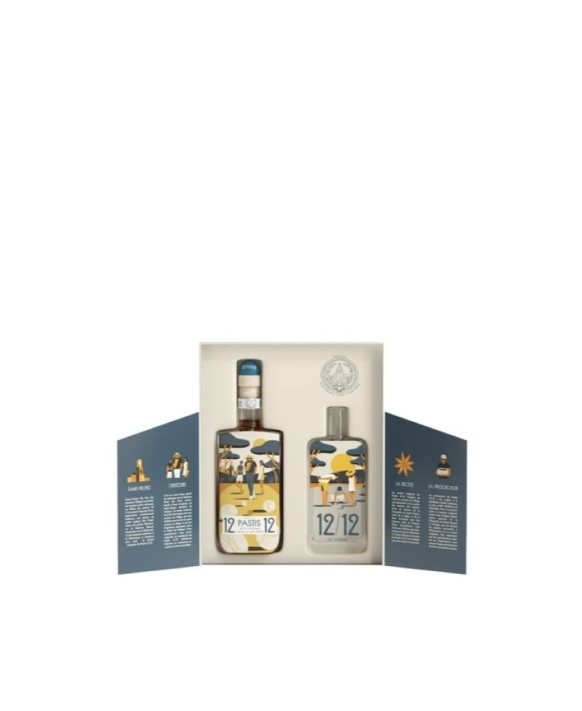 Pastis Coffret Pastis 12/12 Sunset Édition Pétanque + 1 Carafe 70cl 45%