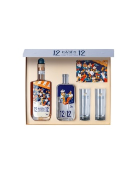 Pastis Box Pastis 12/12 Terrace Edition + 1 Karaffe + 2 Gläser 70cl 45%