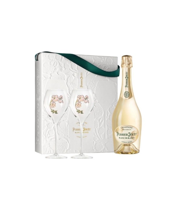 Perrier-Jouët Blanc de Blancs Green Box + 2 flutes 75cl 12%