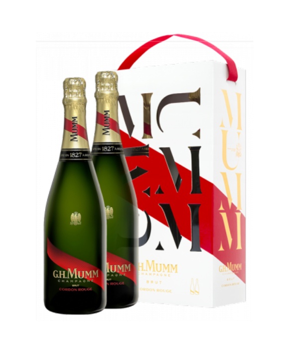 Coffret G.H.Mumm Cordon Rouge Brut 2 Bouteilles 75cl 12%