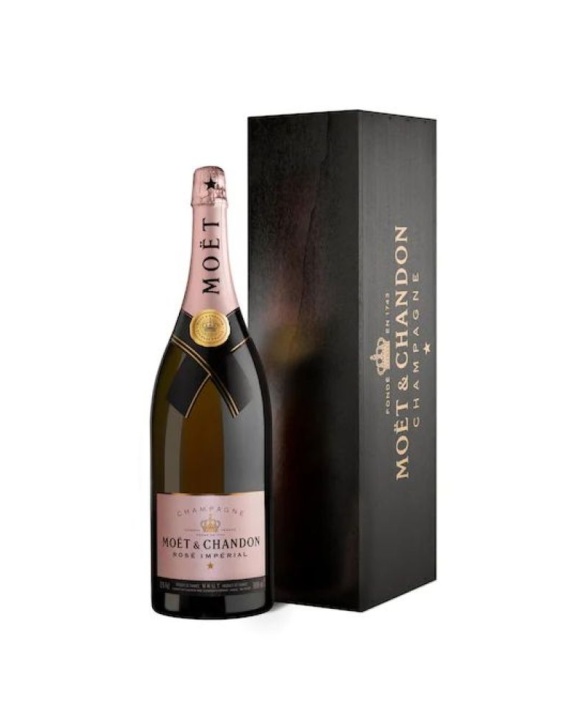 Champagne Moet & Chandon Rose Imperial Jéroboam Sous Coffret Bois 12% 300cl