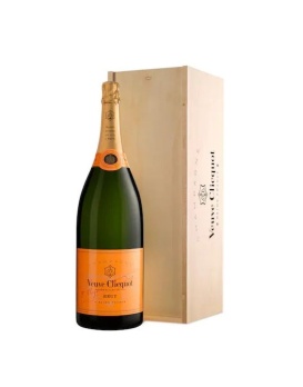 Champagne Veuve Clicquot Brut Carte Jaune Jéroboam Sous Caisse Bois 12% 300cl
