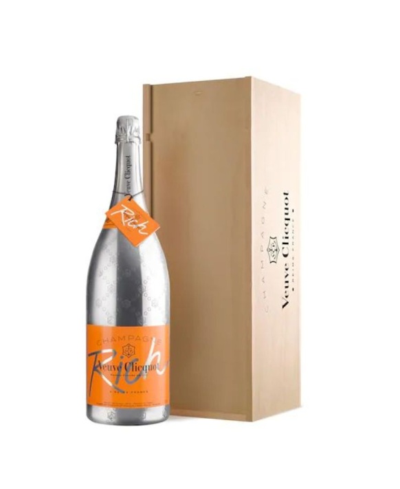 Champagne Veuve Clicquot Rich Jéroboam Sous Caisse Bois 12% 300cl