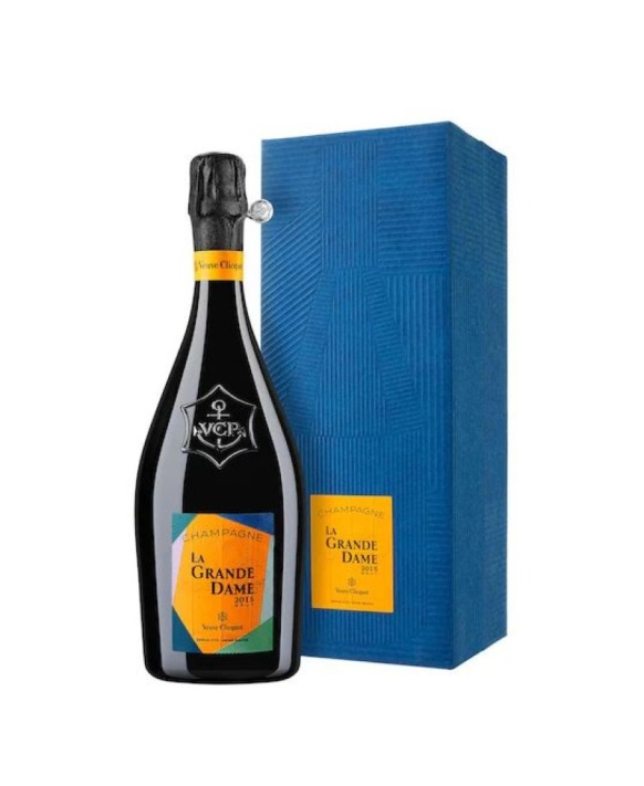 Champagner Veuve Clicquot La Grande Dame Blanc 2015 Flasche im Paola Paronetto Koffer 12,5% 75cl