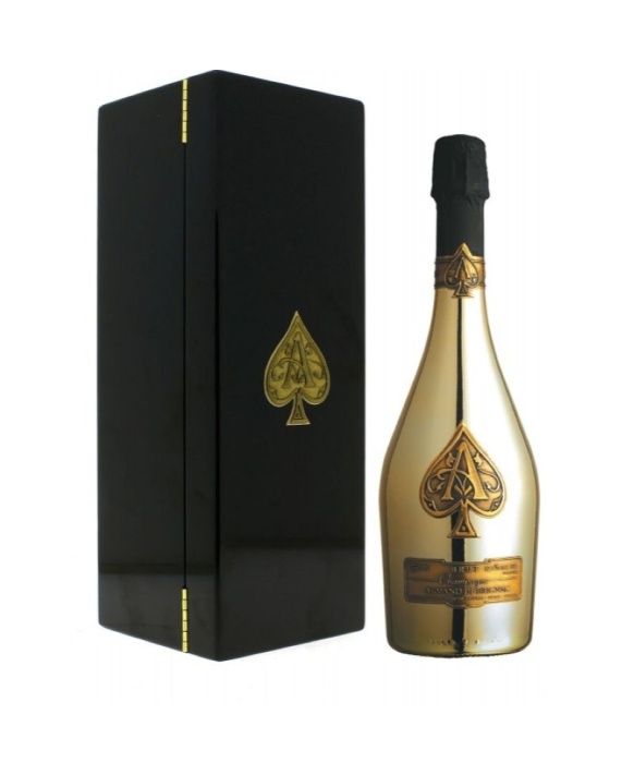 Champagner Armand de Brignac Brut Flasche in Holzkiste 12,5% 75cl