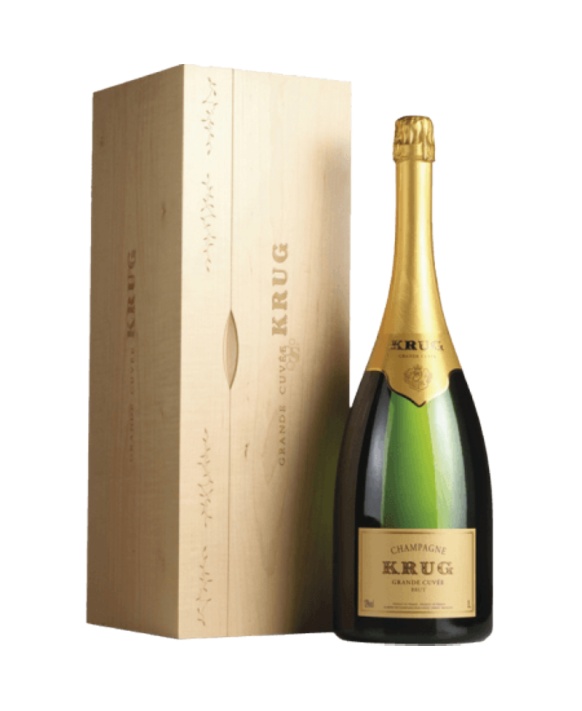 Champagne Krug Grand Cuvee Bouteille sous caisse bois 3x75cl Edition 162 12% 225cl