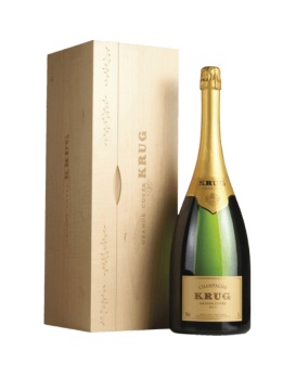 Champagne Krug Grand Cuvee Bouteille sous caisse bois 3x75cl Edition 162 12% 225cl