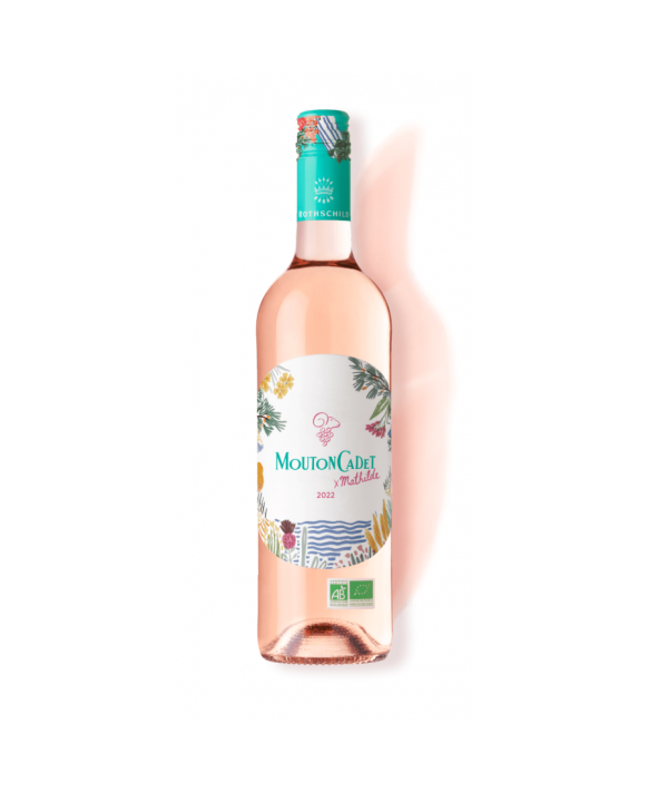 Baron Philippe de Rothschild Rosé de Mouton Cadet Wein – zertifiziert HVE 3 AOC Bordeaux 2022 75cl 12,5%