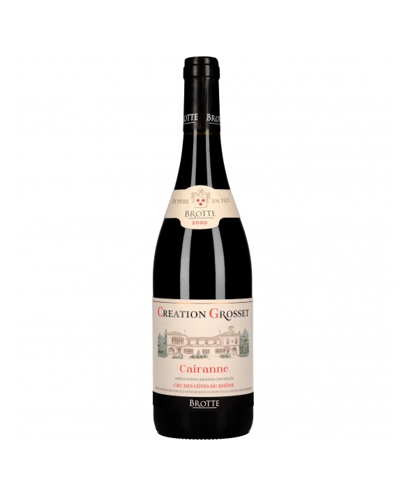 Vin Création Grosset rouge, AOC Cairanne 2020 75cl 14,5%