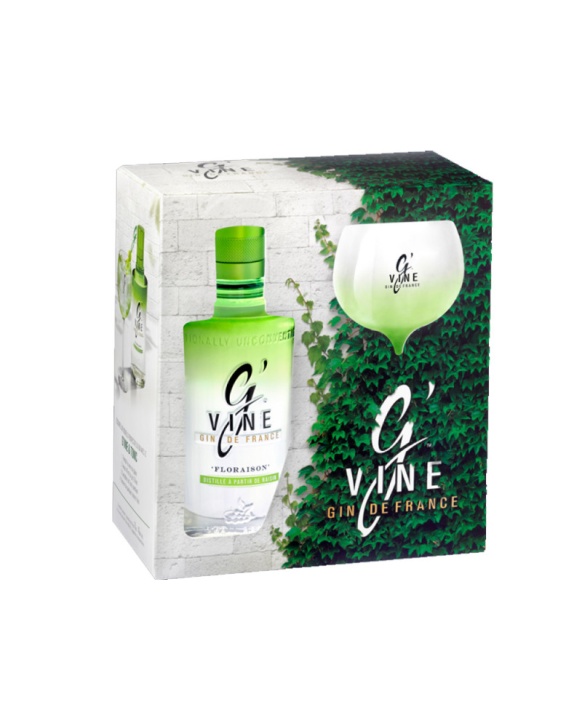 Gin Flowering Box + 1 Glas 70cl 40%