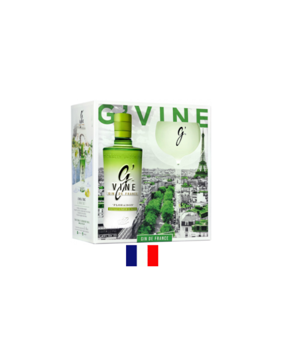 Gin Poire Coffret + 1 Verre Maison VILLEVERT 70cl 37,5%