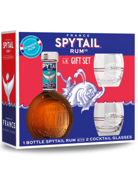 Rhum Spytail Coffret 2 Verres 70cl 40%