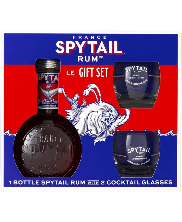 Rum Spytail Cognac Barrel Box mit 2 Gläsern 70cl 40%