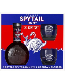 Rum Spytail Cognac Barrel Box mit 2 Gläsern 70cl 40%