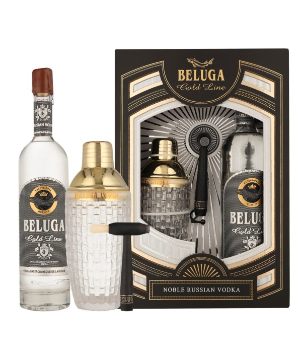 Vodka Beluga Gold (Coffret Shaker) 70cl 40%