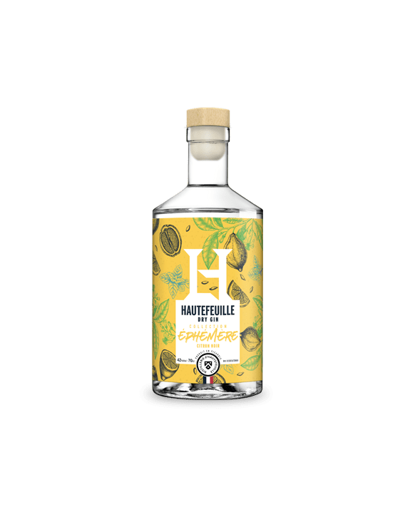 Gin Du Domaine D’Hautefeuille Collection Éphémère Citron Noir 70cl 42%