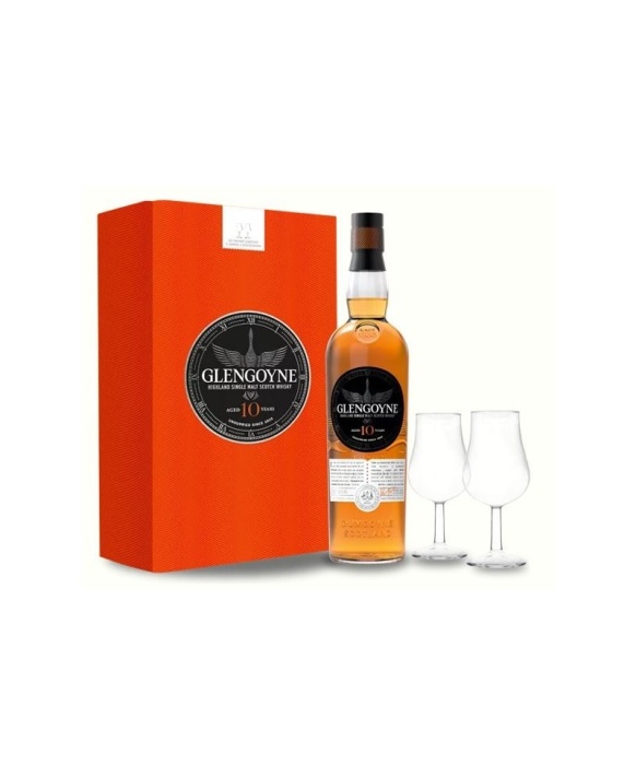 Glengoyne 10 Years Old Whisky Box Set mit 2 Gläsern 70cl 40%