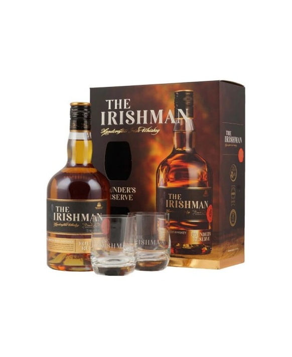 Coffret Whisky The Irishman The Harvest Coffret 2 Verres 70cl 40%