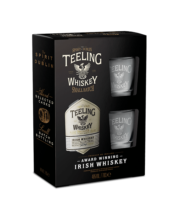 Coffret Whisky Teeling Small Batch Blended Whiskey Coffret Carton 2 Verres 70cl 46%