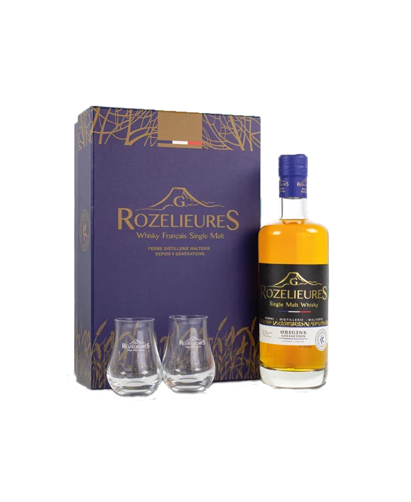 Coffret Whisky Rozelieures Origine Collection Coffret 2 Verres 70cl 40%