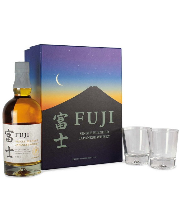 Coffret Whisky Coffret Fuji Single Blended Whisky 2 Verres 70cl 43%