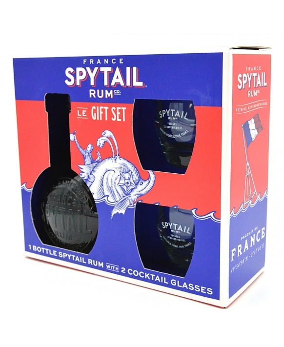 Coffret Rhum Spytail Cognac Barrel Coffret 2 Verres 70cl 40%