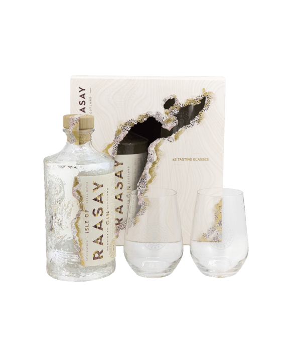 Coffret Gin Isle Of Raasay Gin Coffret 2 Verres 70cl 46%