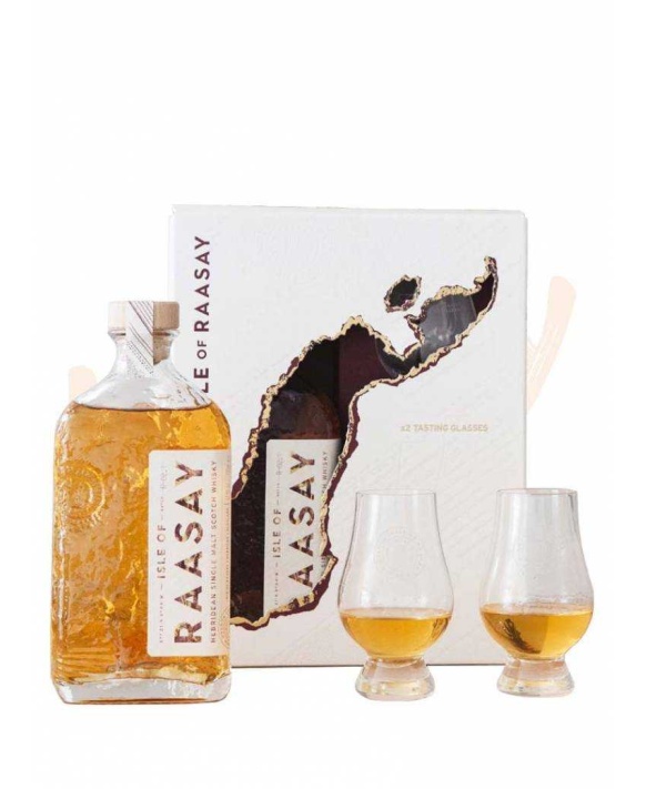 Isle Of Raasay Signature Single Malt Box mit 2 Gläsern 70cl 46,4%