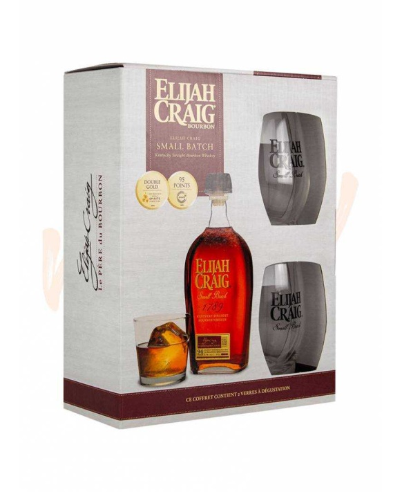 Elijah Craig Small Batch Box mit 2 Gläsern 70 cl 47 %