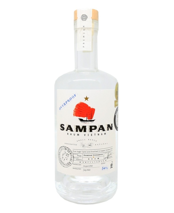 Sampan Blanc 54° Overproof - Reiner weißer Rum-Zuckerrohrsaft 70cl 54%