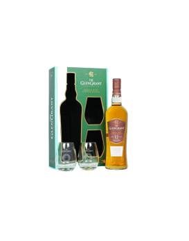 The Glen Grant - Single Malt Scotch Whisky - Speyside 12 ans Coffret + 2 verres 70cl 43%