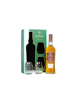 The Glen Grant - Single Malt Scotch Whisky - Speyside 12 Jahre Box + 2 Gläser 70cl 43%