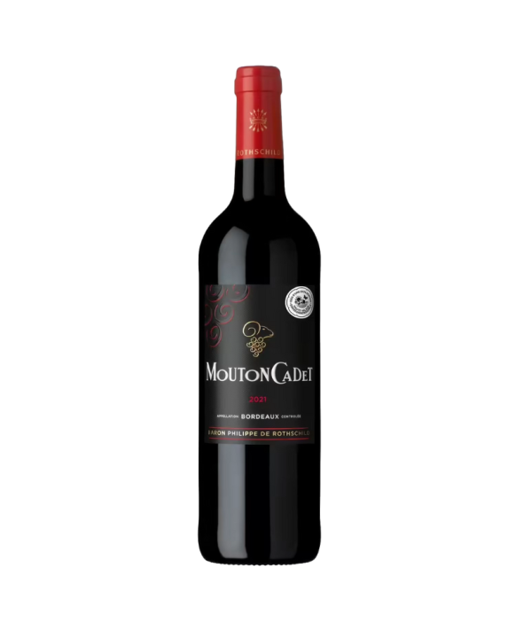 Baron Philippe de Rothschild Mouton Cadet Rouge Wein (HVE 3 zertifiziert) AOC Bordeaux 2021 1,5l 13,5%