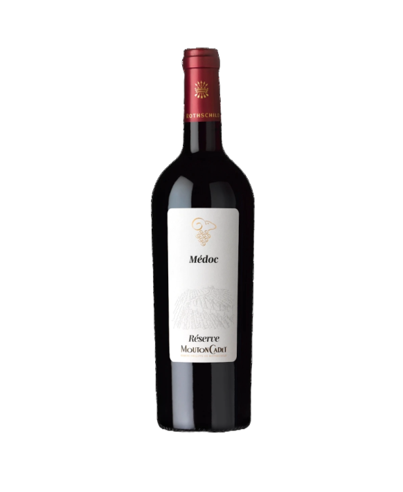 Vin Baron Philippe de Rothschild Réserve Mouton Cadet sous étui AOC Haut-Médoc 2018 75cl 12,5%