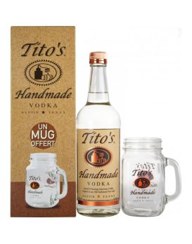 Coffret Vodka Tito’S Handmade Vodka + 1 Mug 70cl 40%