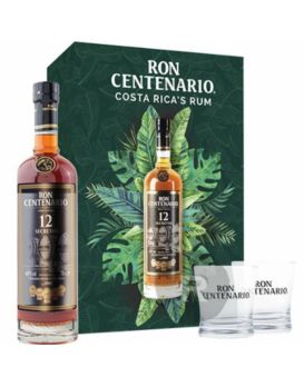 Coffret Rhum Centenario 12 Coffret 2 Verres 70cl 40%