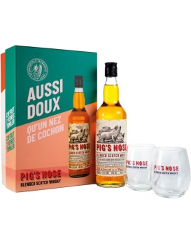 Coffret Whisky Pig’S Nose Coffret 2 Verres 70cl 40%