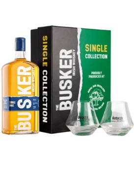 Coffret Whisky The Busker Single Malt Coffret 2 Verres 70cl 44,3%